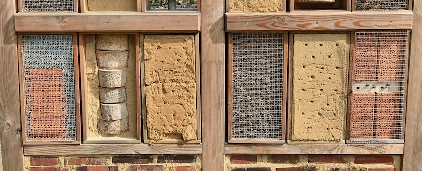 Part of an artificial hive for solitary bees