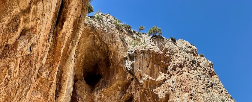 Hole in a rock face (seen near Malaga, Spain)
