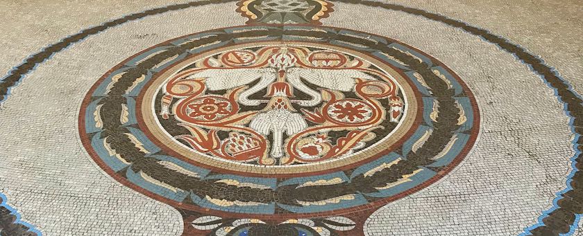 Floor mosaic (seen at Géllert Thermal Bath, Budapest, Hungaria)