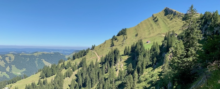 View at a nearby mountain and into the distance